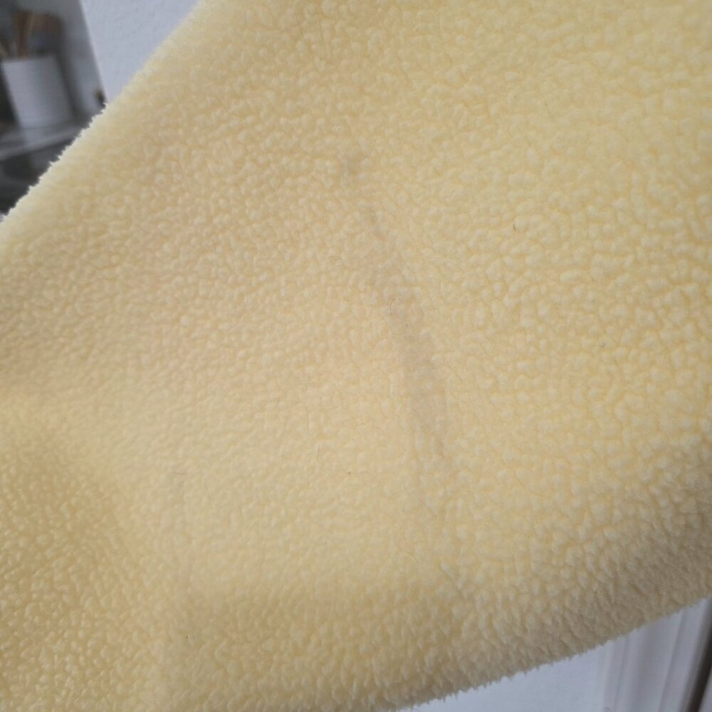 ESSENTIALS Fear of God Hoodie Yellow Sherpa Fleece Pullover β Size L β Oversized - Picture 9 of 15